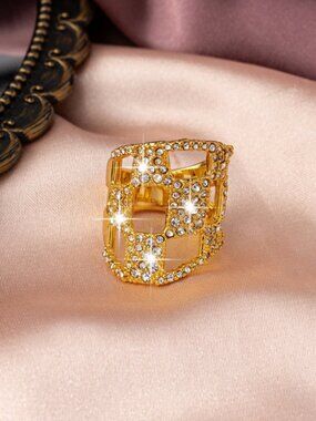 Alexis Bittar Full Diamond Metal Ring